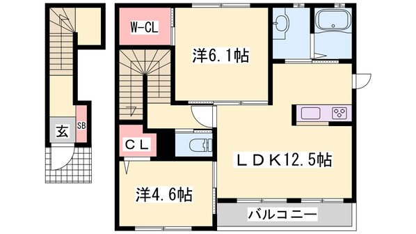 西脇市駅 徒歩20分 2階の物件間取画像